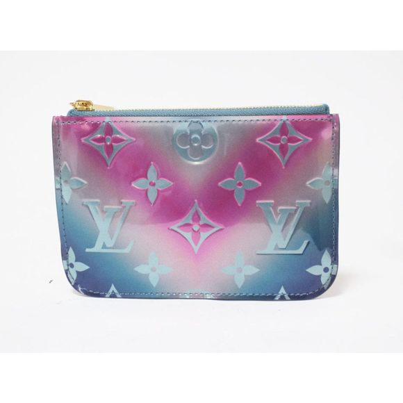 Louis Vuitton Pochette Vernis Monogram Blue Pink Handbag - Picture 1 of 7